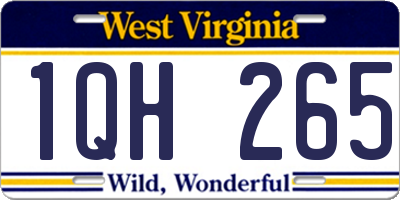 WV license plate 1QH265
