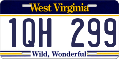 WV license plate 1QH299