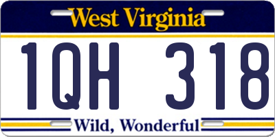 WV license plate 1QH318