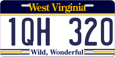 WV license plate 1QH320