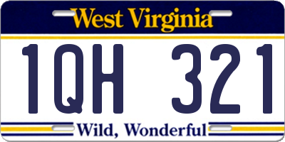 WV license plate 1QH321