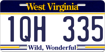 WV license plate 1QH335