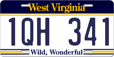 WV license plate 1QH341