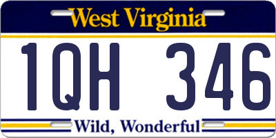 WV license plate 1QH346