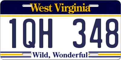 WV license plate 1QH348