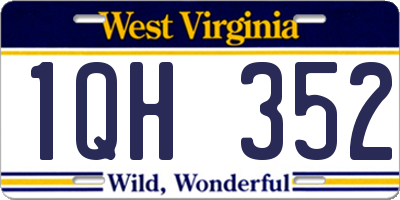 WV license plate 1QH352