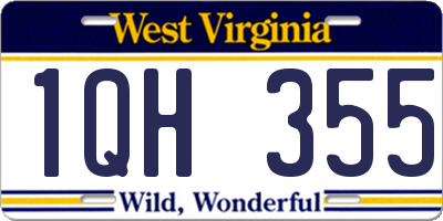 WV license plate 1QH355
