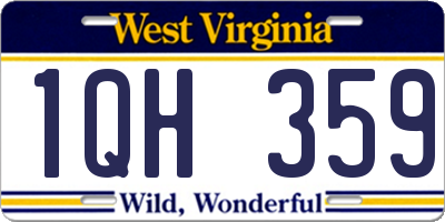 WV license plate 1QH359
