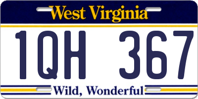 WV license plate 1QH367