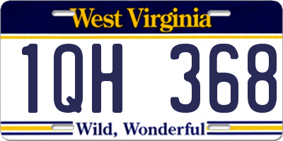 WV license plate 1QH368