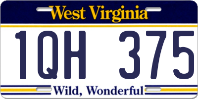 WV license plate 1QH375
