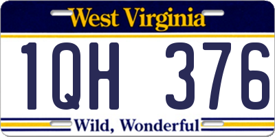 WV license plate 1QH376