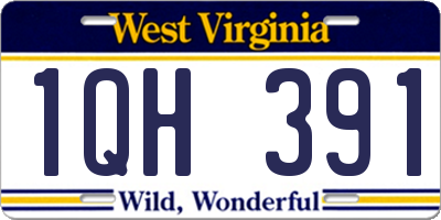 WV license plate 1QH391