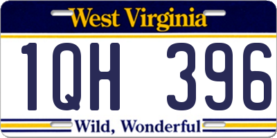 WV license plate 1QH396
