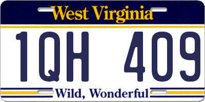 WV license plate 1QH409
