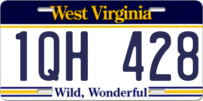 WV license plate 1QH428