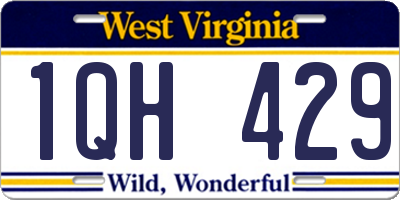 WV license plate 1QH429