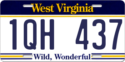 WV license plate 1QH437