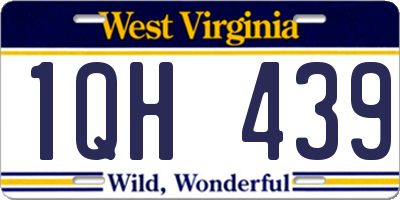 WV license plate 1QH439