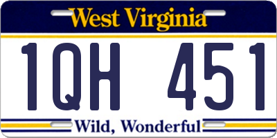WV license plate 1QH451