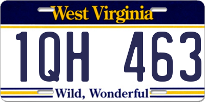 WV license plate 1QH463