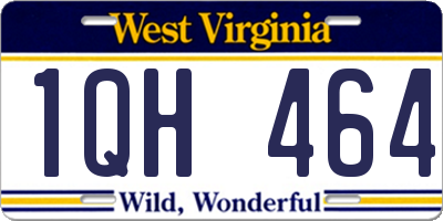 WV license plate 1QH464
