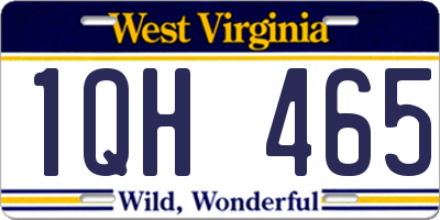 WV license plate 1QH465
