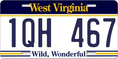 WV license plate 1QH467