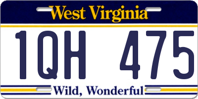 WV license plate 1QH475
