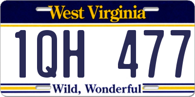 WV license plate 1QH477