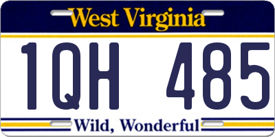 WV license plate 1QH485