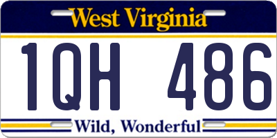 WV license plate 1QH486