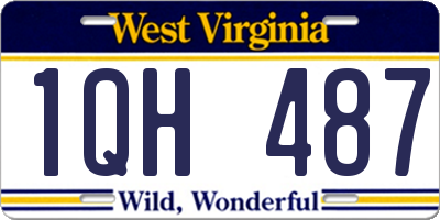 WV license plate 1QH487