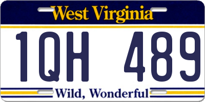 WV license plate 1QH489