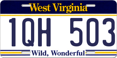 WV license plate 1QH503