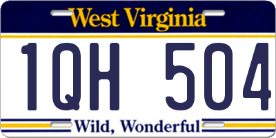 WV license plate 1QH504