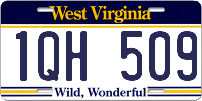 WV license plate 1QH509