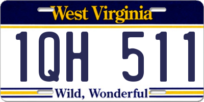 WV license plate 1QH511