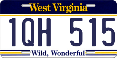 WV license plate 1QH515
