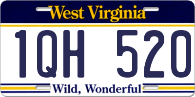 WV license plate 1QH520