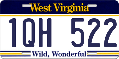 WV license plate 1QH522