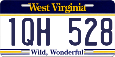 WV license plate 1QH528