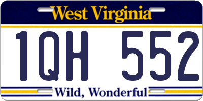 WV license plate 1QH552