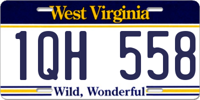 WV license plate 1QH558