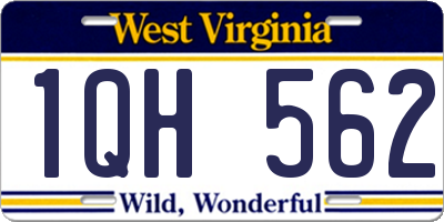 WV license plate 1QH562