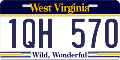 WV license plate 1QH570