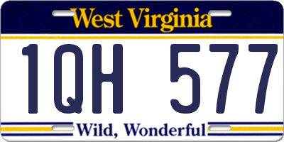 WV license plate 1QH577