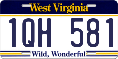 WV license plate 1QH581