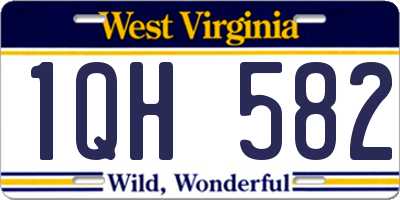WV license plate 1QH582