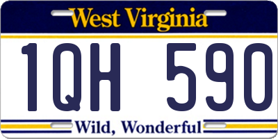 WV license plate 1QH590